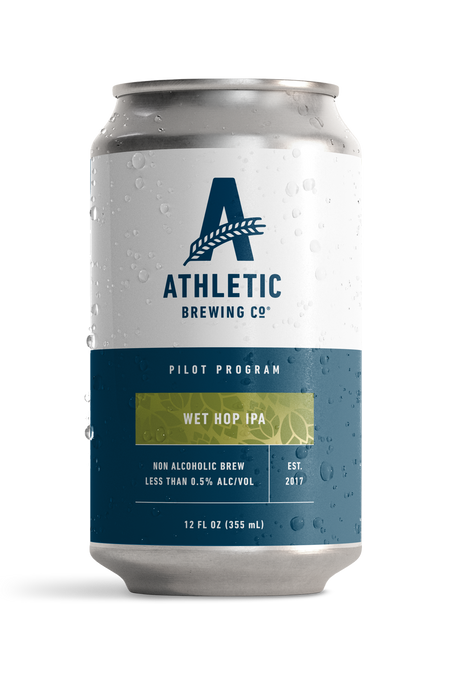 Athletic Brewing Co. can of Wet Hop IPA on a white background