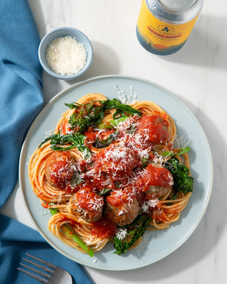 Flexitarian Spaghetti and Meatballs