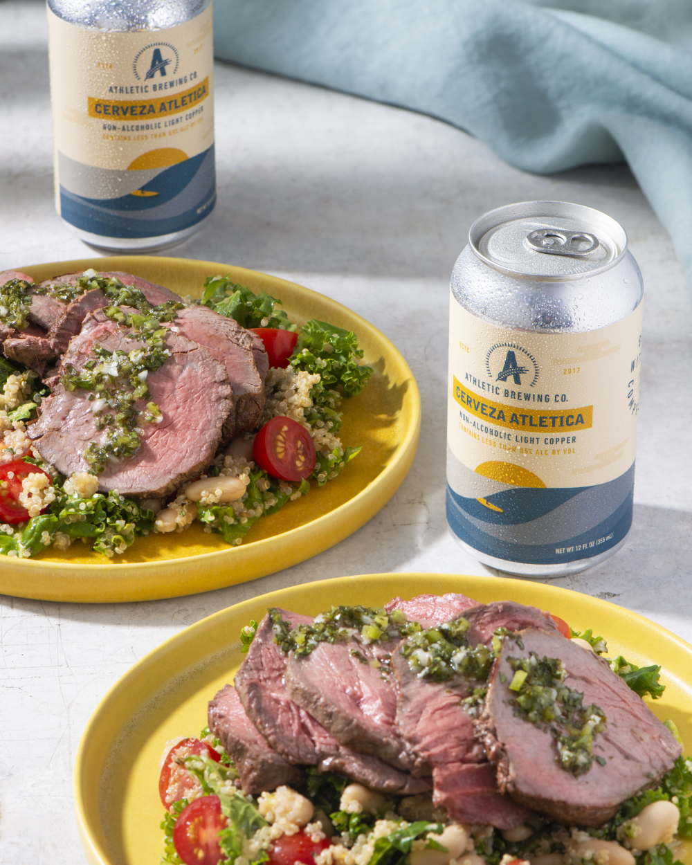 steak and atletica cans
