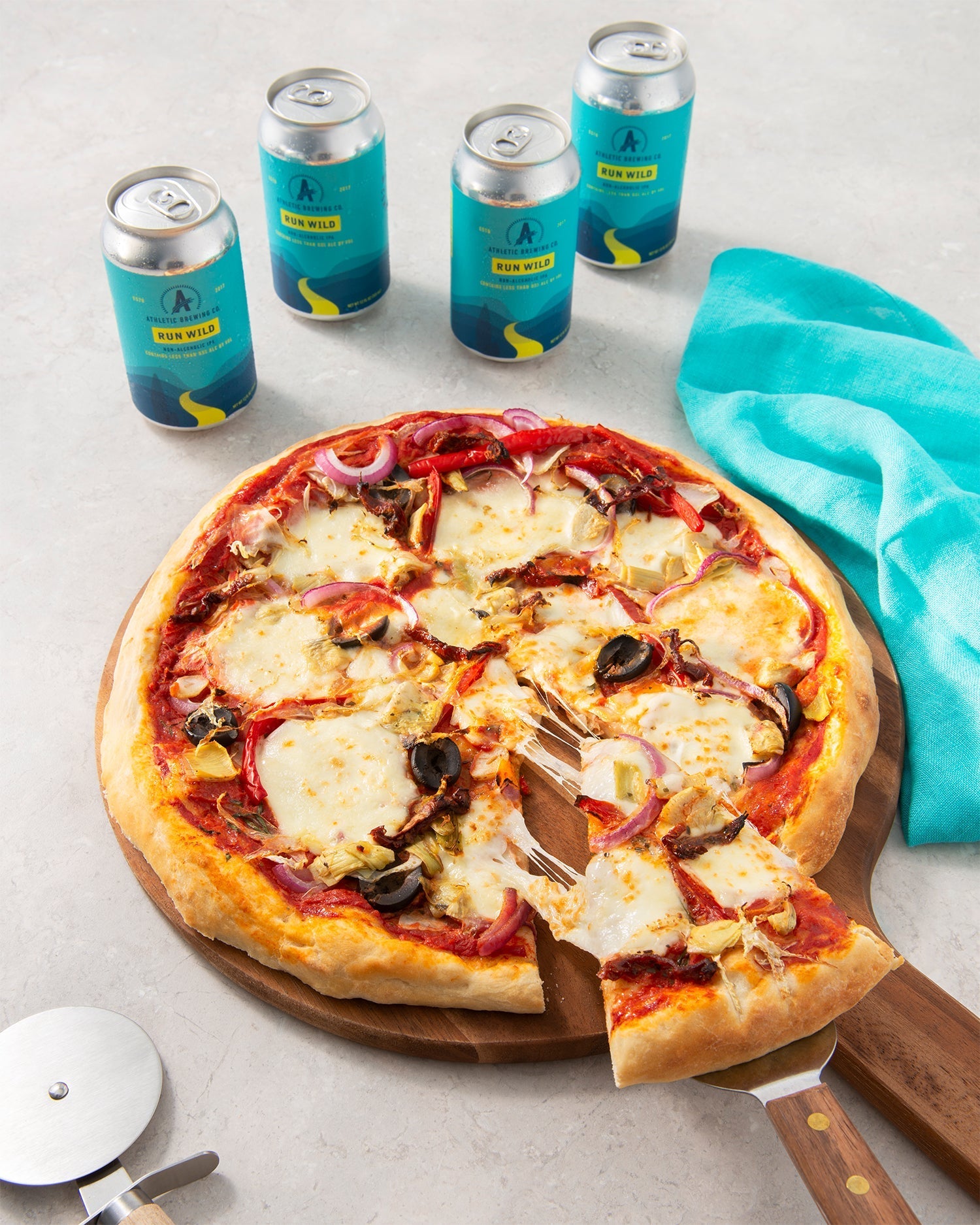 pizza and run wild cans