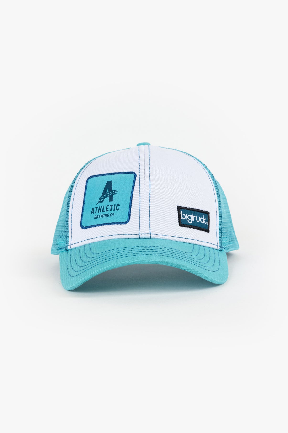 Athletic Brewing x bigtruck Trucker Baseball 6 Panel Cap (light blue)