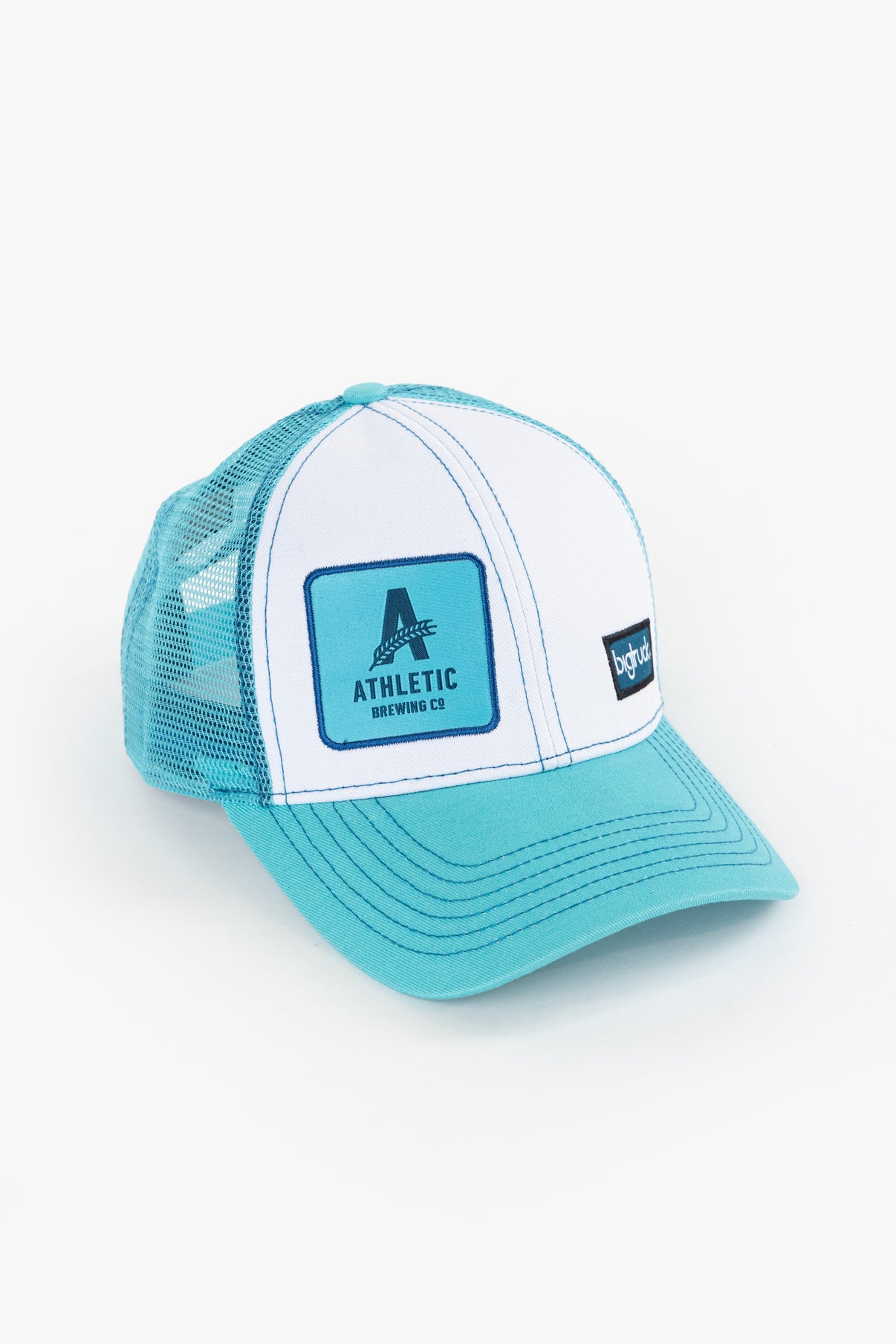 Athletic Brewing x bigtruck Trucker Baseball 6 Panel Cap (light blue)