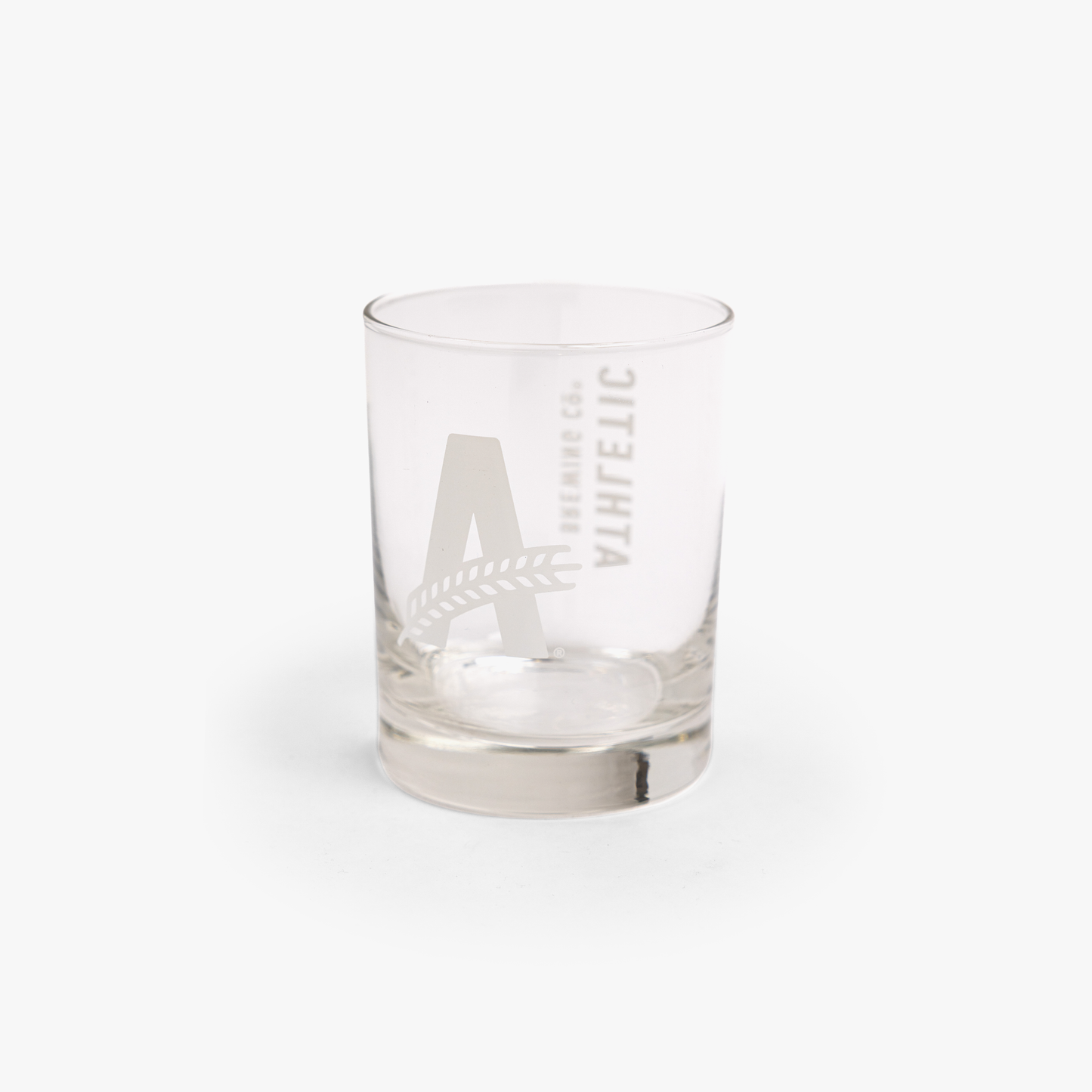 cocktail glass with the A logo