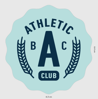 Holographic Die Cut Sticker 2.4" x 2.5" - Athletic Club Logo
