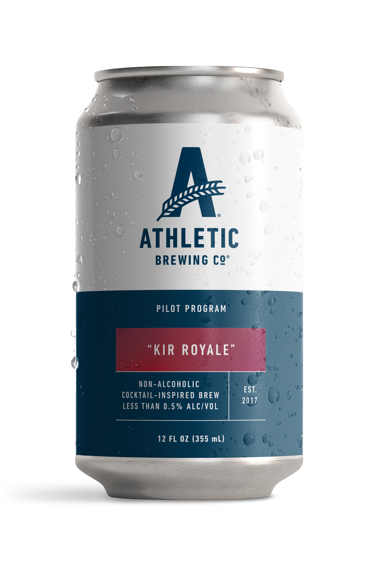 a can of Athletic brewing Kir Royale cocktail on a white back groung