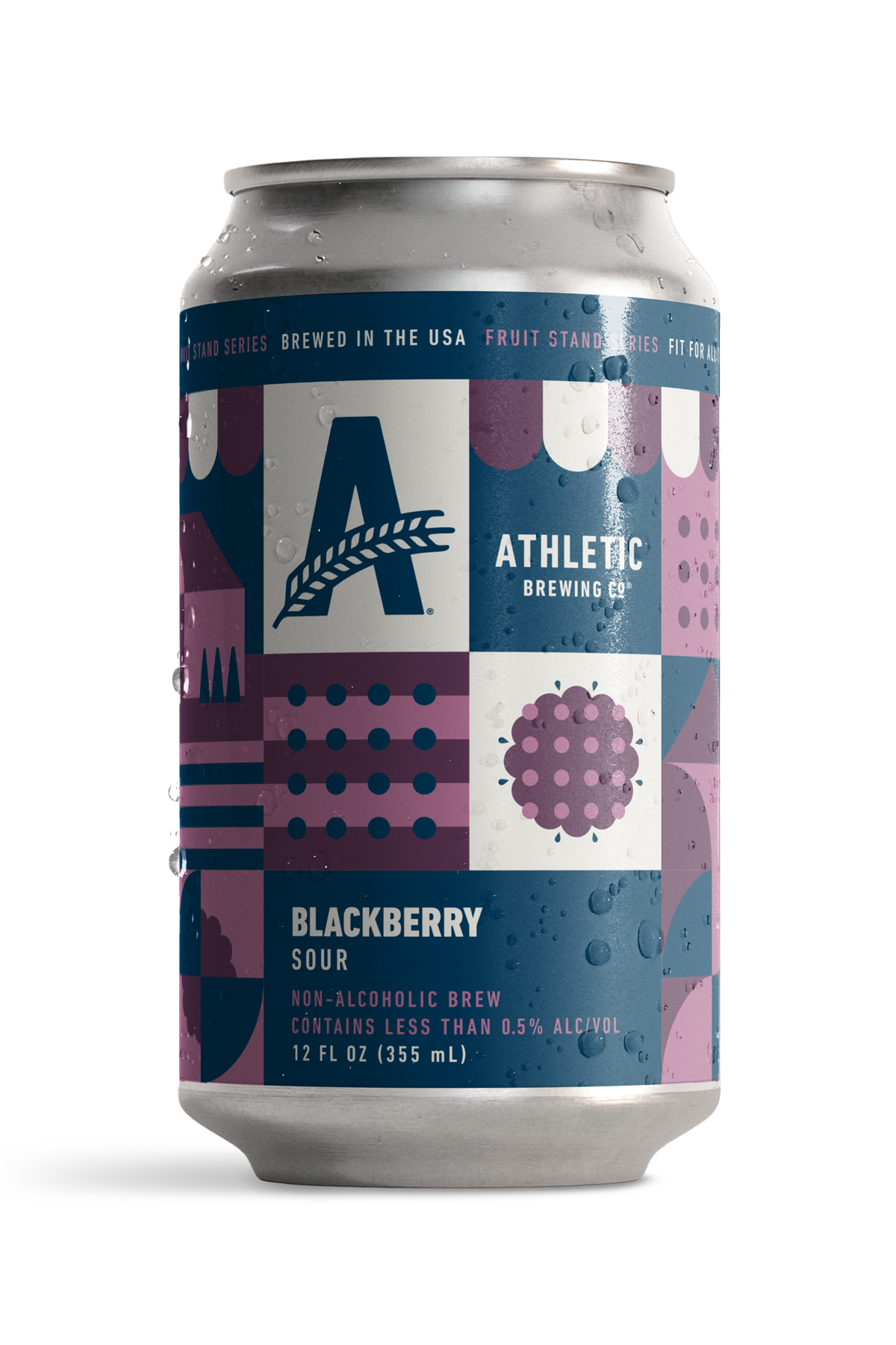 an of Athletic Brewing Fruit Stand Series Blackberry Sour.