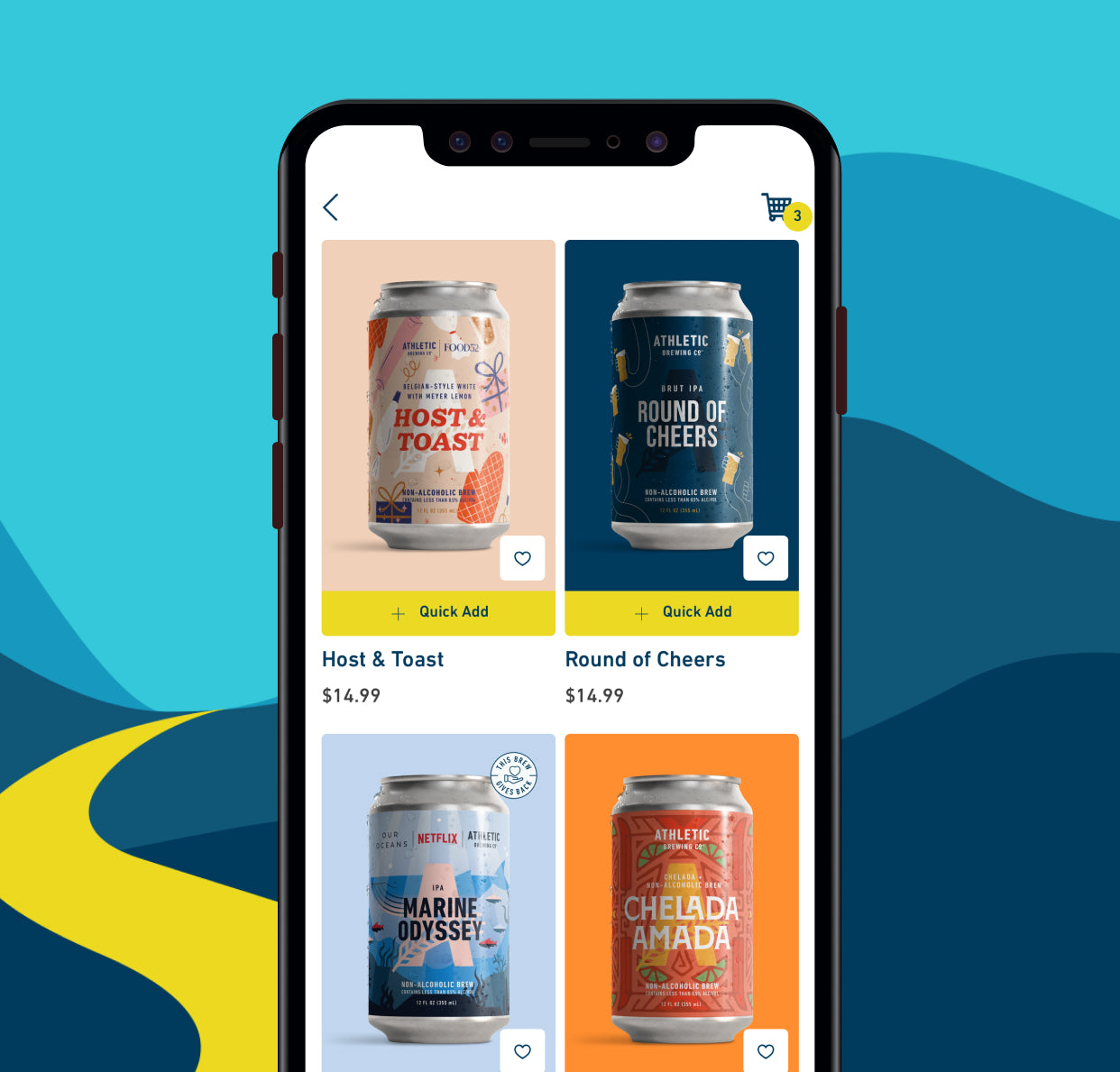 screenshot of NA beer on app