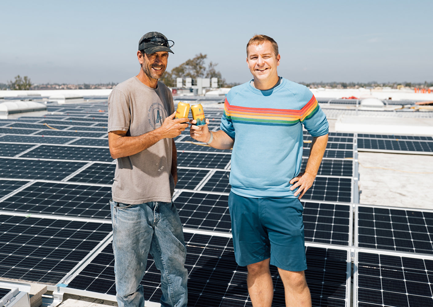 solar panels on roof