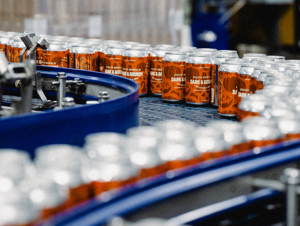 dark&gourdy being brewed at the canning line