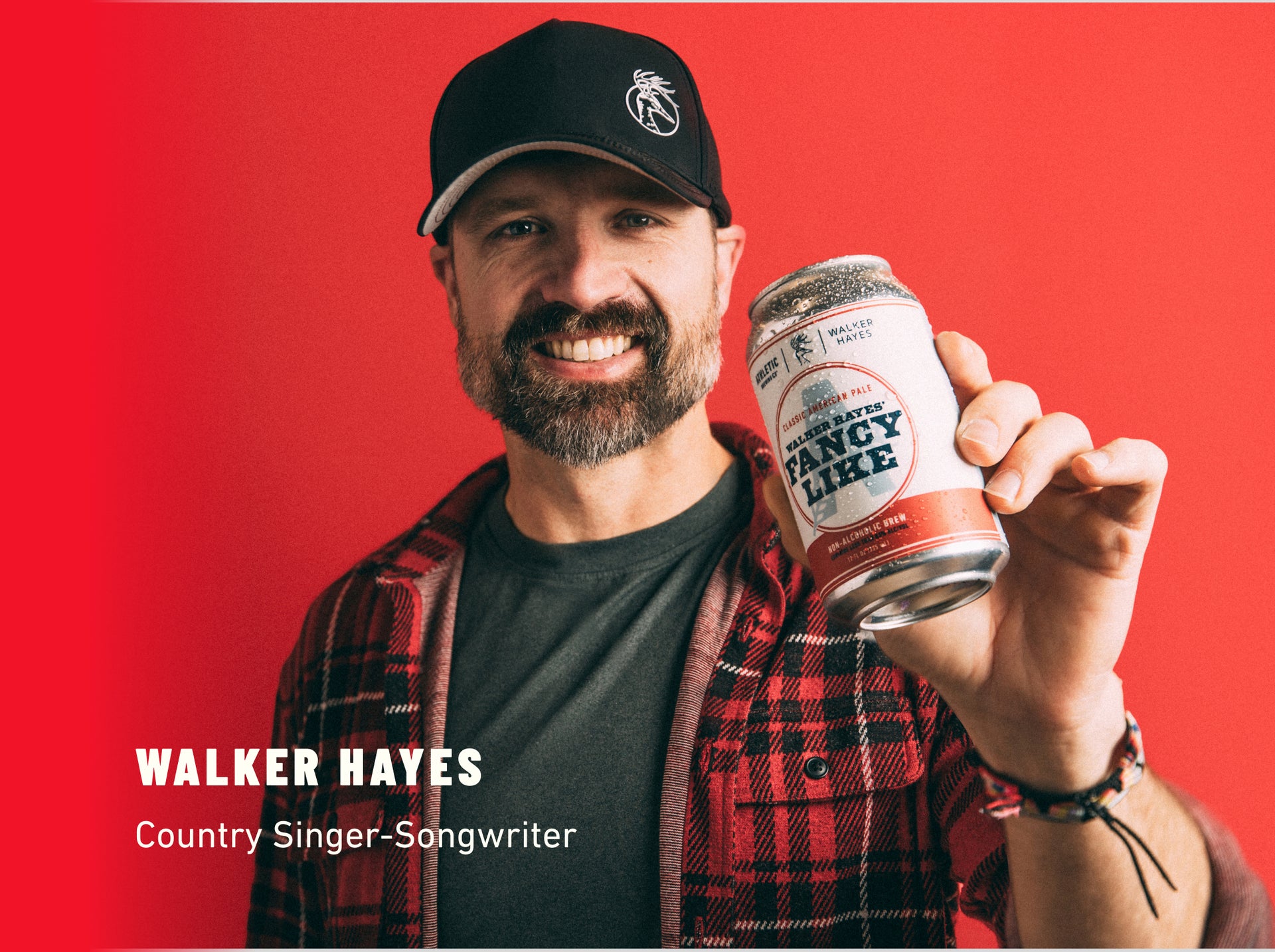 Wlaker Hayes Country Singer-Songwriter with can of Fancy Like