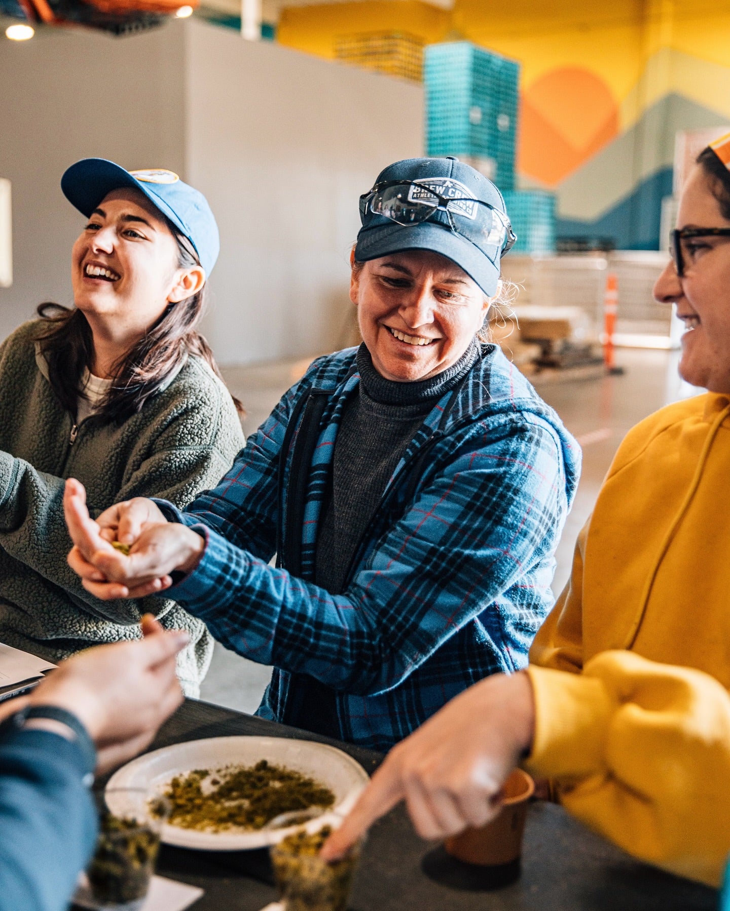 team testing different hops