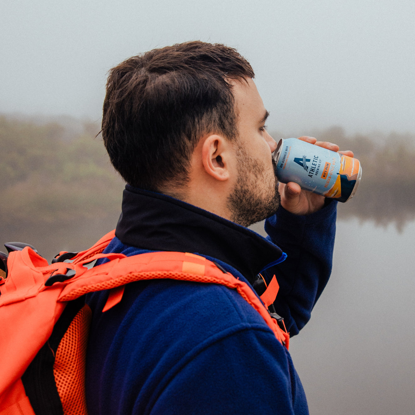 person drinking Wit's Peak 