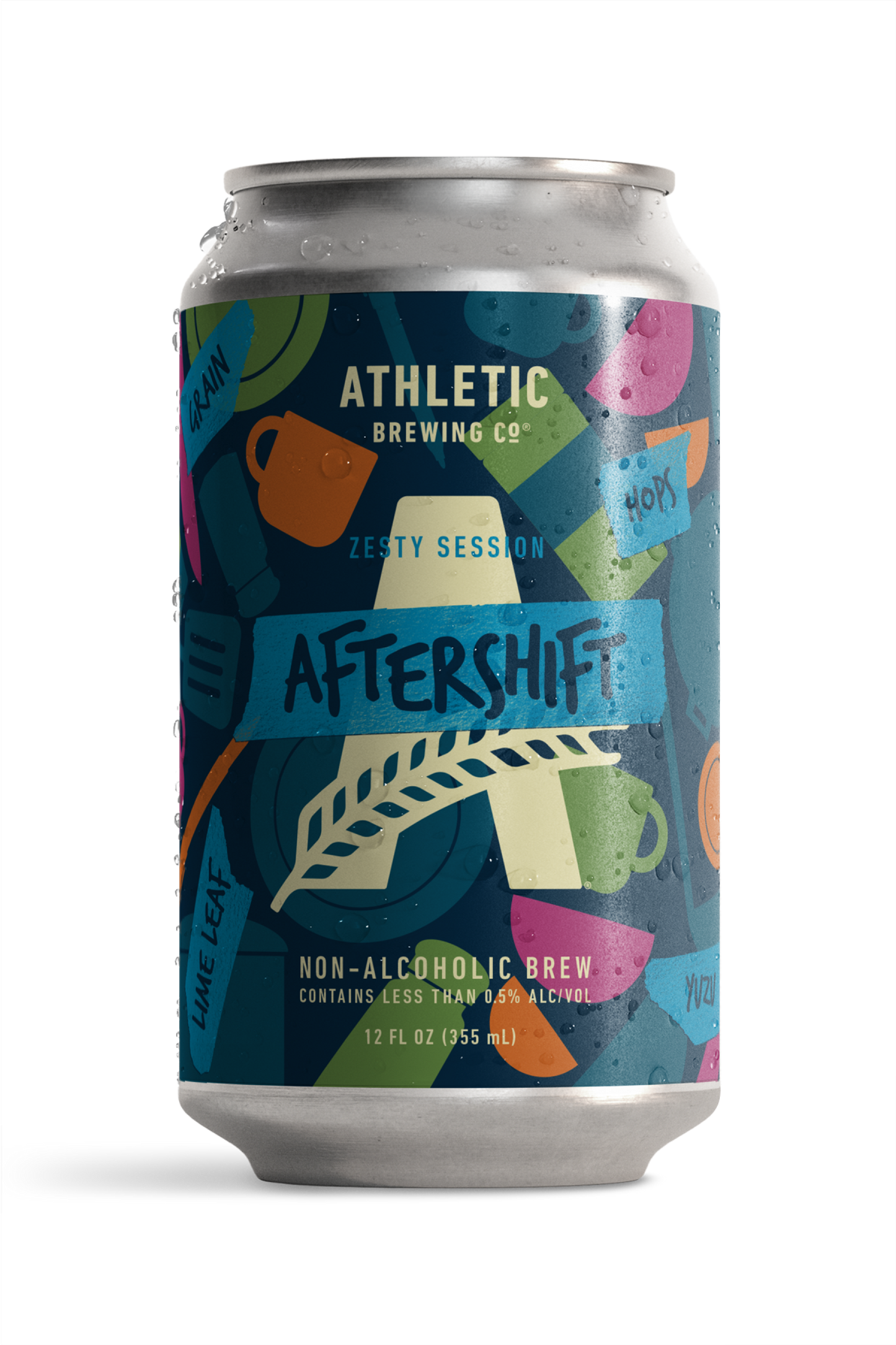Can of Aftershift Non-Alcoholic Brew