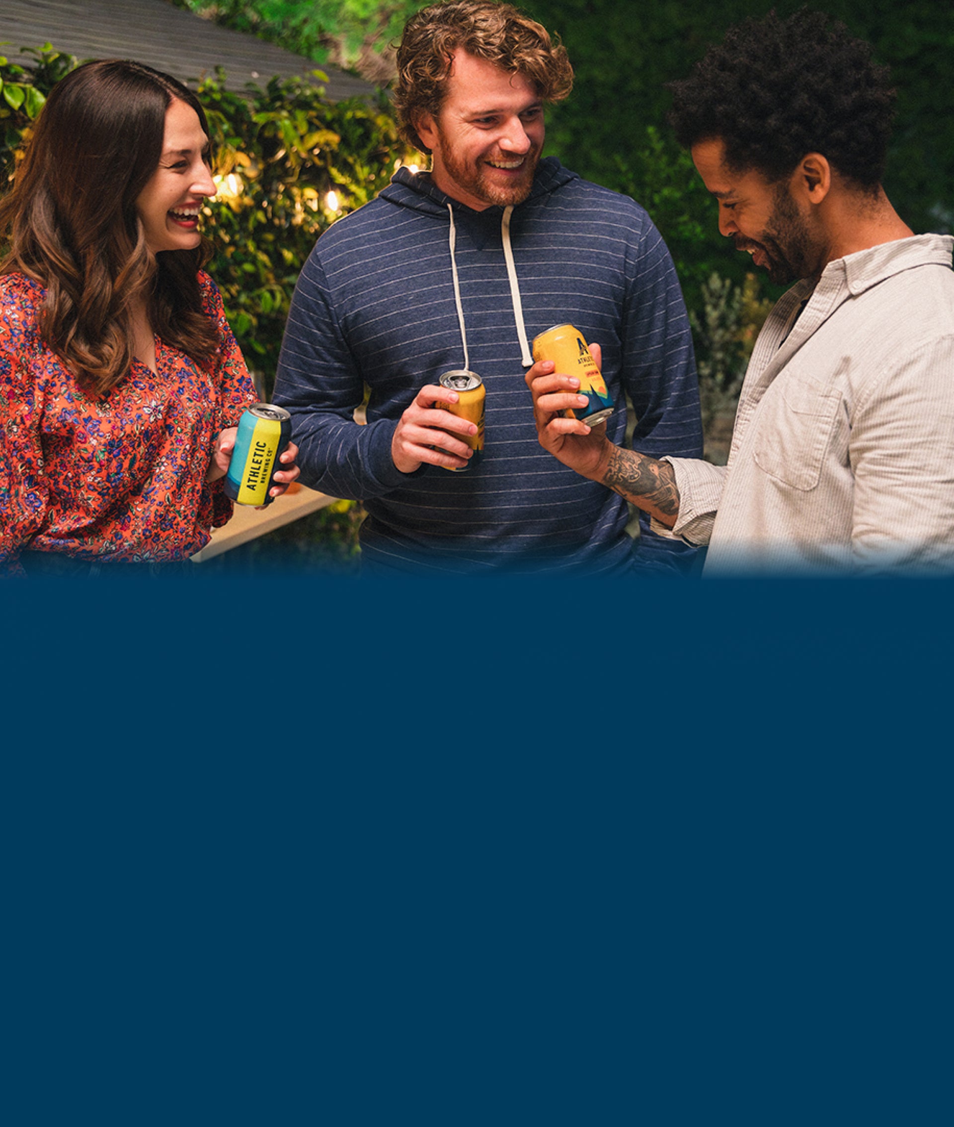 people enjoying Athletic Brews at a party