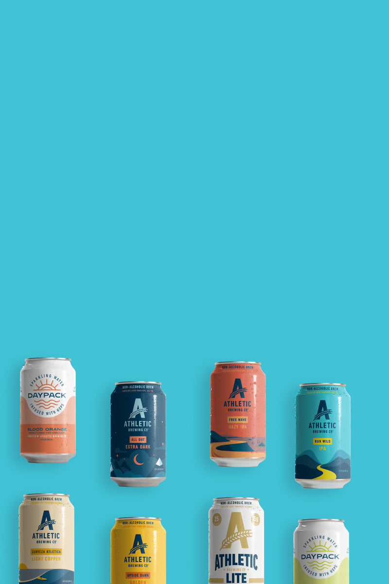 Athletic cans on teal background