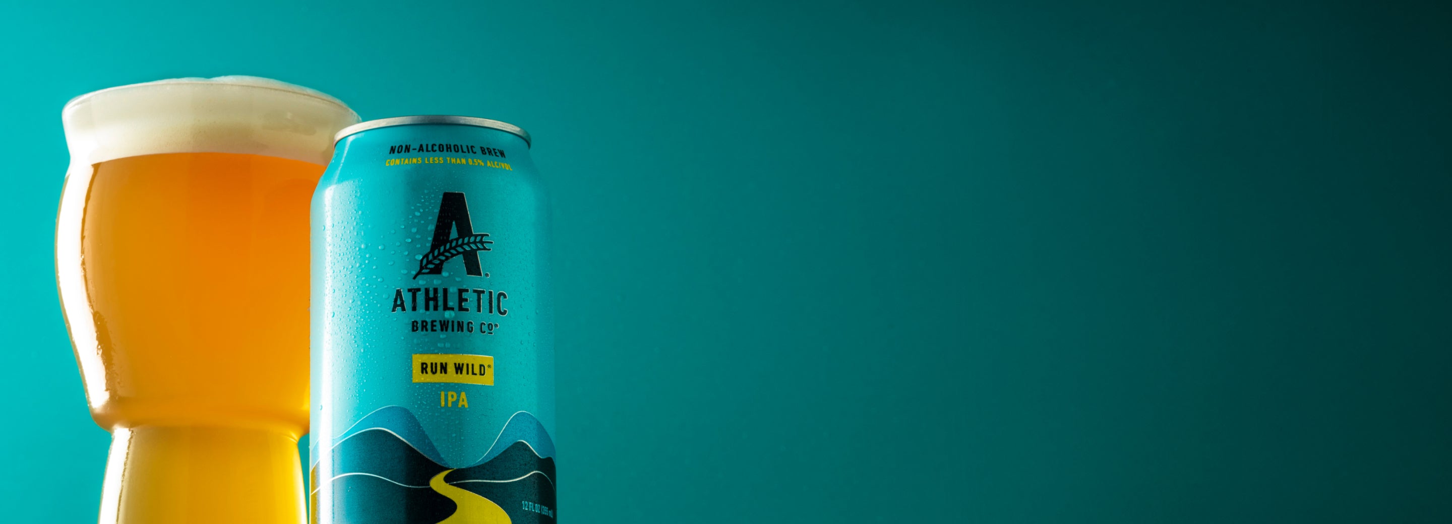 glass and can of Run Wild
