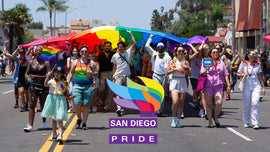 A group of people at the San Diego Pride Festival