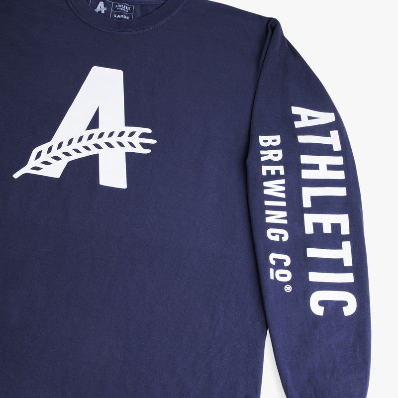 Athletic Brewing Co Long Sleeve T-Shirt - Navy